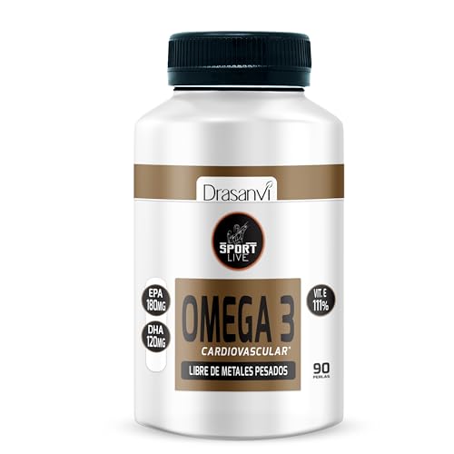 SPORT LIVE OMEGA 3 by DRASANVI   Contribuye al buen funcionamiento del corazón   Dosis concentrada y fácil de tomar   SIN GLUTEN   90 perlas