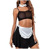 ❥ [Nota de privacidad]: Individualmente empaquetado profesionalmente en con material opaco para proteger la privacidad. 🎀 lencería mujer sexy monos babydoll camisón ropa interior erotica conjunto tanga entrepierna abierta bodysuit lingerie transparente negro