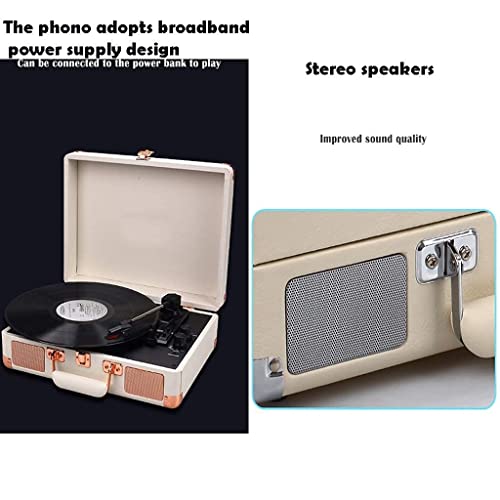 Phonograph Tourne-disque Bluetooth à 3 vitesses – Valise portable – Avec haut-parleurs intégrés – Pour toute la famille - Les Beatles, Paul McCartney, John Lennon, RIngo Starr, George Harrison Phonograph Tourne-disque Bluetooth à 3 vitesses - Valise portable - Avec haut-parleurs intégrés - Pour toute la famille – Image 4