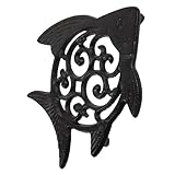 Veemoon Gusseiserne Trittsteine Fischform für Gartenweg Außendekor Robust Wetterfest Gartendekoration