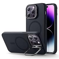 ESR Cloud Kickstand Case for iPhone 14 Pro Max, MagSafe Case with Stand, Military-Grade Protection, Strong Magnetic Lock, Built-in Camera Ring Stand, Black