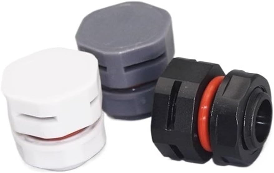 LINGYUE Waterproof Air Vent Valves 10PCS IP68 Waterproof Breathable Vent Plug Automatic Exhaust Breather Valve, Pressure Balance Nylon Screw Type M5 M6 M8M12M16M20(White,M8x1.25 10)