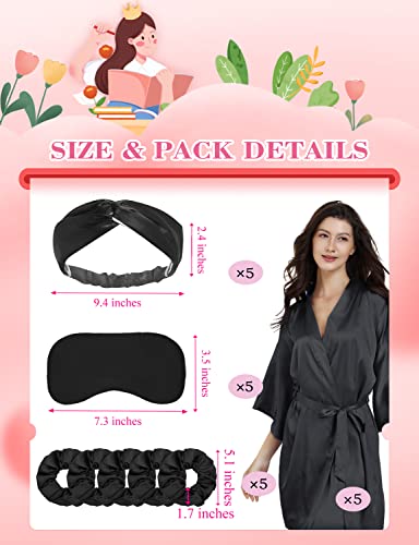 Image of EPLAZA 20 Pcs Bride Bridesmaid Robes Women Satin Robe Wedding Bridal Party | Soft satin silk, 3 /4 sleeve, lightweight breathable, fits 100-150lbs, ideal for wedding bachelor party