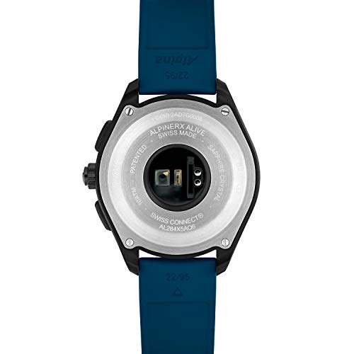 Alpina Men's Alpiner X Stainless Steel Swiss Quartz Sport Watch With Rubber Strap, Blue, 22 (Model: Al-284Lnn5Aq6), Black #TOP2