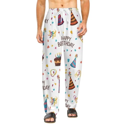 MoBlinko Womens Pajama Pants Birthday Party Cake Mens Women Pajamas Pants for Women Pajama Bottoms XL3