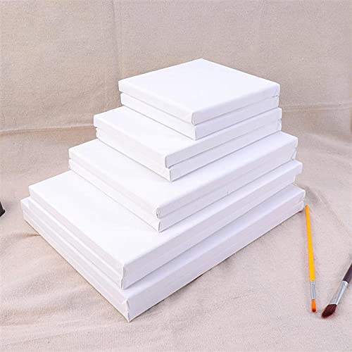 10pcs Blanc Blanc Art Boards Cadre en Bois pour Toile Peinture à l'huile d'artiste étiré Artiste Toile Panneau de Peinture Aquarelle Art Fournitures 664
