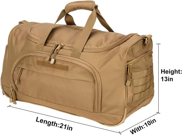 Gym Bag for Women & Men Tactical Duffle Military Weekender Travel Work Out Bags Lightweight Waterproof Sports Tote Shoe Pocket2