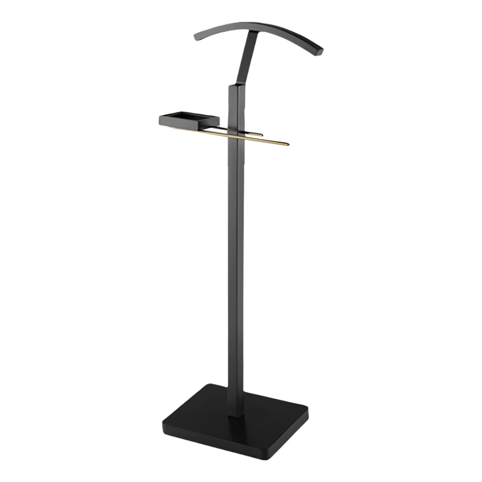 Gumatea Metal Suit Valet Stand with Contour Hanger Freestanding Clothes Rack for Men and Women Modern Standing Hanger for Entryway Bedroom(18.89 * 12.59 * 50.78in)
