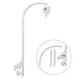 SHILOH Baby Crib Mobile Support Holder Arm Bracket Nut Screw Box Without Toys, White (Holder & Musical box)