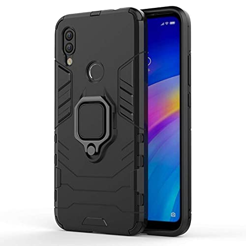 Glaslux Armor Shockproof Soft TPU and Hard PC Back Cover Case with Ring Holder for Huawei Y9 2019 - Armor Black (B0918C87PX) Amazon Price History, Amazon Price Tracker
