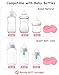 Travel and Storage Bottle Caps Compatible with Avent Baby Bottles, Bottle Lids Replacement, 8 Count, Pink