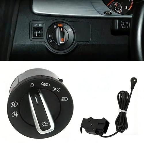 Interruptor control de faros y luz antiniebla con arnés para Golf Jetta 3