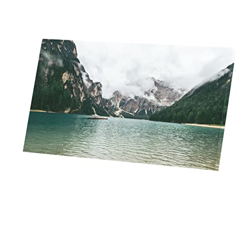 Affiche poster paysage de lac de montagne pour un salon zen et moderne