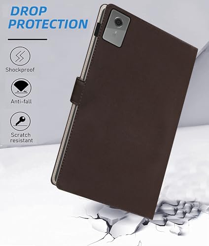 Image of TGK Flip Cover for Lenovo Idea Tab Plus 12.1 inch Tablet Case TB361FU TB361ZU with Stylus Holder (Brown)