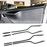 Inner Door Handles Panel Trim Covers Compatible with Tesla Model S 2016-2020 Door Handles Covers ABS Plastic for Tesla Model S Accessories (Carbon Fiber Style)