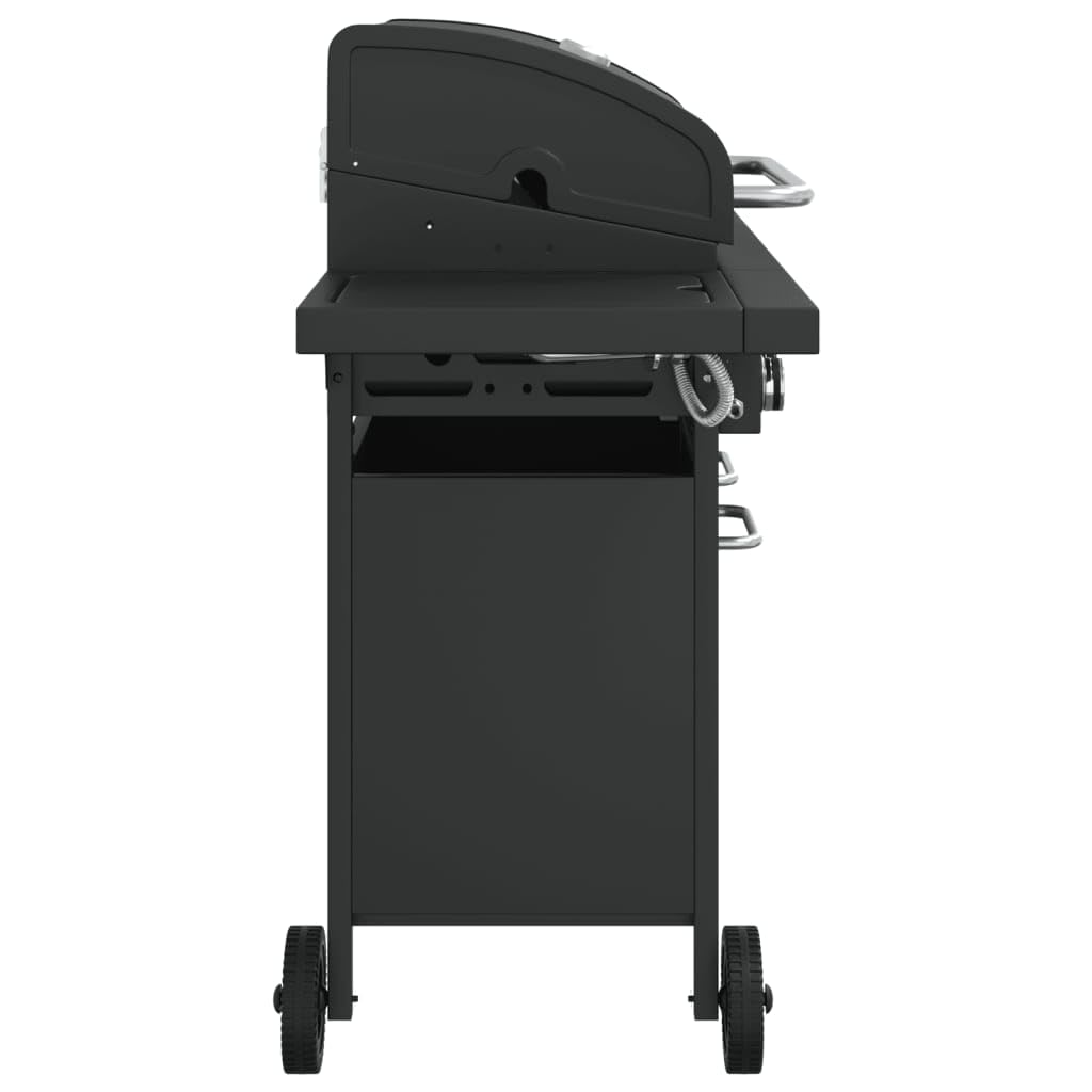 Grill gazowy z 7 płomieniami, stal malowana proszkowo, 18,2 kW z termometrem, zapłon piezoelektryczny, powierzchnia grillowania, 73 x 40 cm, na balkon, do ogrodu, na taras, do smażenia na