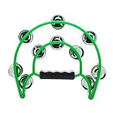 Musfunny Tambourine Double Row Metal Jingles Hand Held Percussion Tambourines Musical Instrument Gif