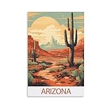 KmoNo Arizona Vintage-Reiseposter, 20 x 30 cm, Poster, 