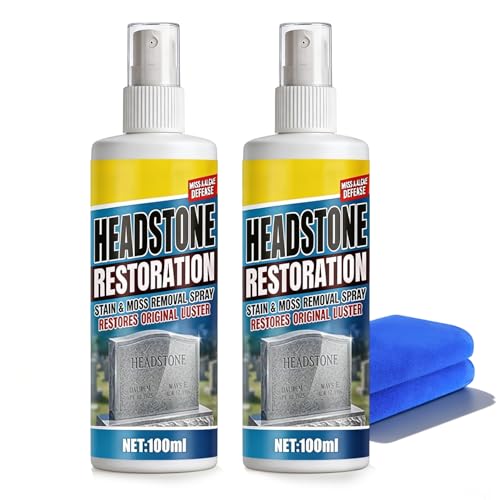 Headstone Restoration & Cleaning Spray,Tombstone & Monument Cleaning Spray,for Granite Marble...