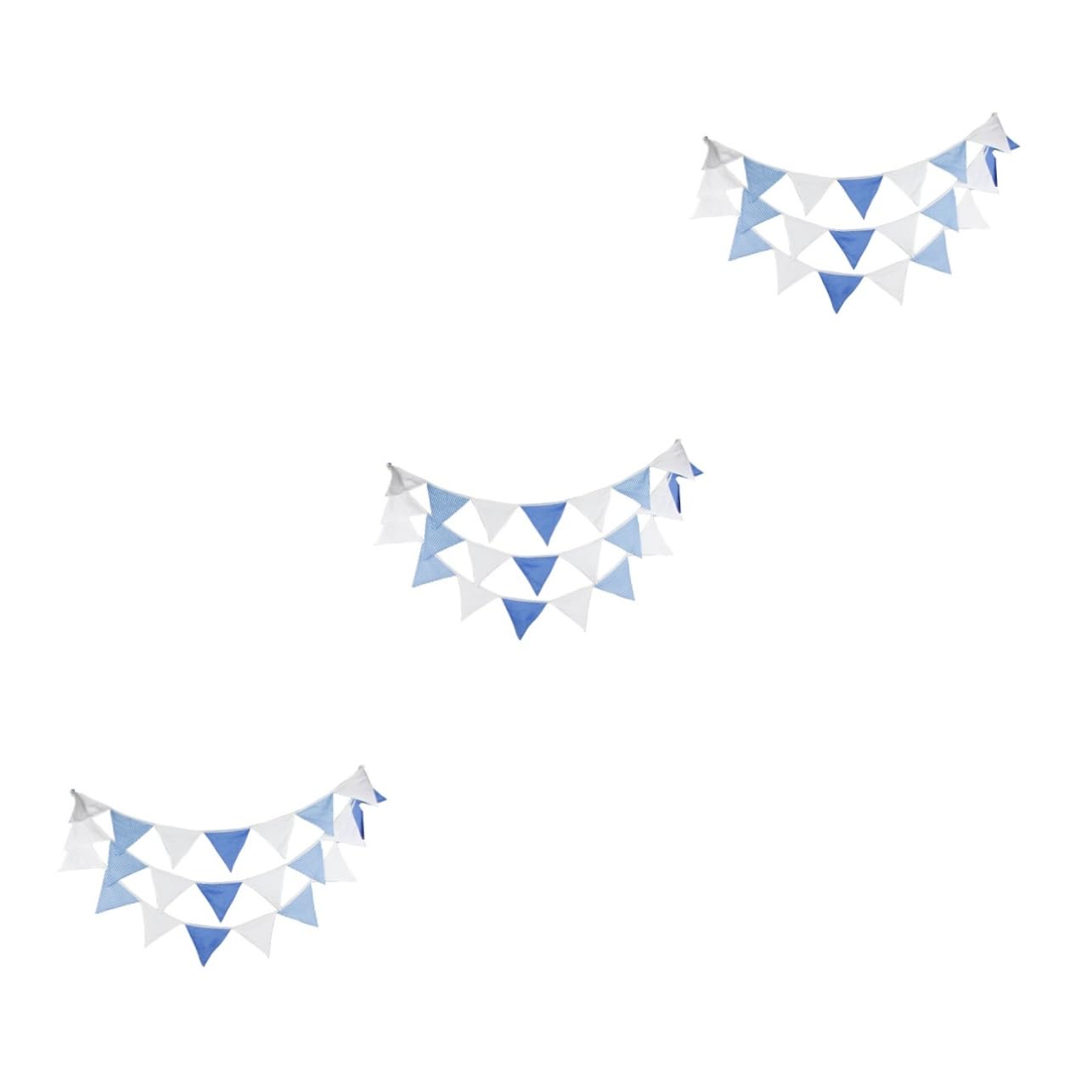 Abaodam 3pièces Guirlande Fanions Bleu Pour Décoration De Fête Anniversaire Et Mariage Banderole Suspendue Drapeaux Idéale Pour Ambiance Festive