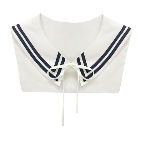 Fake Sailor Collars for Women Detachable Sailor Collar with Shirt Girls Fashion False Collars Fit Women Top