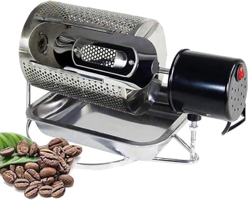 RRHCW Torréfacteur INOX pour Grains De Café | Torréfacteur Café Professionnel| Machine De Cuisson De Café À Manivelle Largement Applicable, Torréfacteur De Café S