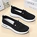Sneakers for Women Trendy Platform Womens Low Top Canvas Sneakers Casual Fashion Running Lightweight Breathable Comfortable Walking Flat Shoes Loafers Black