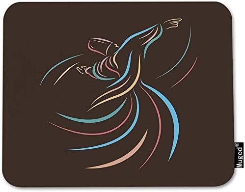 NHCY Whirling Dervish Mouse Pad Sufi Rumi Whirling Dance Mystic Sky Gaming Mouse Mat Non-Slip Rubber Base Mousepad for Computer Laptop PC Desk Office&Home Working 9.5x7.9 Inch
