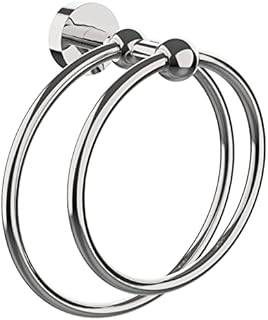 Agua Accessories Towel Holder Wall Mounted for Bathroom & Kitchen, Round Brass Towel Ring for Bathroom Wall, Chrome Hand Towel Holder Modern Style 12 Years Guarantee