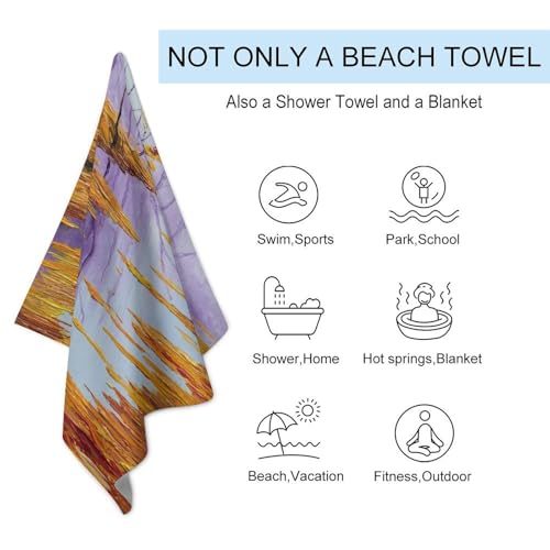 Serviette de plage natation entraînement extérieur compacte absorbante - 4