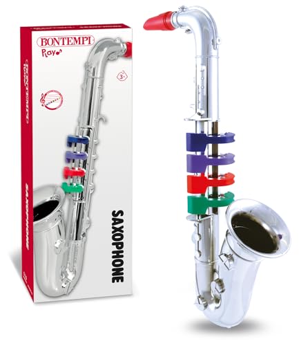 Saxophone 4 notes argenté de 37 cm pour l'éveil musical
