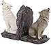 Pacific Giftware PT Howling Wolfs Decorative Resin Bookends Set