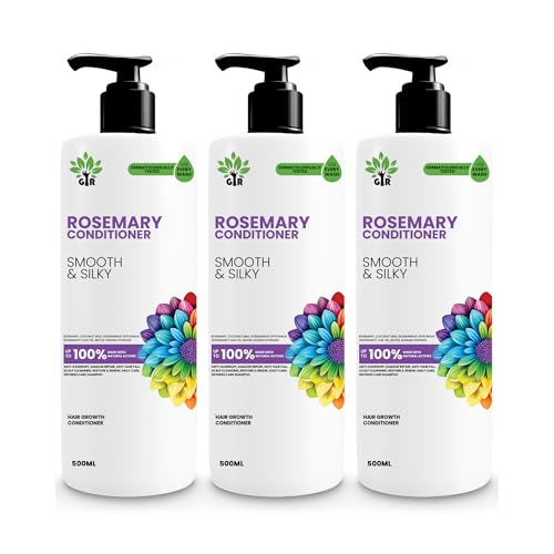 Image of GIR Rosemary Conditioner with Pure Rosemary Extract Smooth & Silky Hair Up to 94% Stronger Hair & 93% Less Hair Fall For Men & Women - 500ml x 3 Bottles (Total 1500ml)