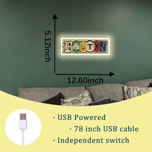 Image of Vintage Sports Themed Neon Sign Decor for Man Cave Game Room