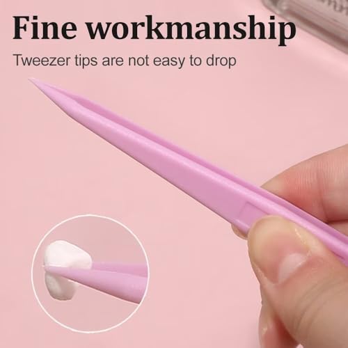 WOLMIK 20 Stück Pinzette Kunststoff, Antistatische Plastik Pinzette Set, Vielseitige und praktische Pinzette Basteln - für Elektronik, Schmuckherstellung, Modellbau