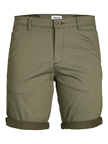 JACK & JONES PLUS Jpstbowie Jjshort Sa Printed Sn PS Pantalones Chinos Cortos, Forest Night/Detalles: AOP Tea, 44 para Hombre