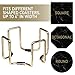 Gold Coaster Holders (2 Pack) - Iron Non-Skid & Non-Scratch Holders Protect Tabletops - Fits 5 Coasters 4