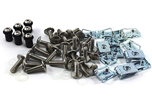 Bulloni a spalla simili a OEM Yamaha Rd 350 F2 Ypvs 1986-1992 Acciaio Inox carenatura & parabrezza kit bulloni
