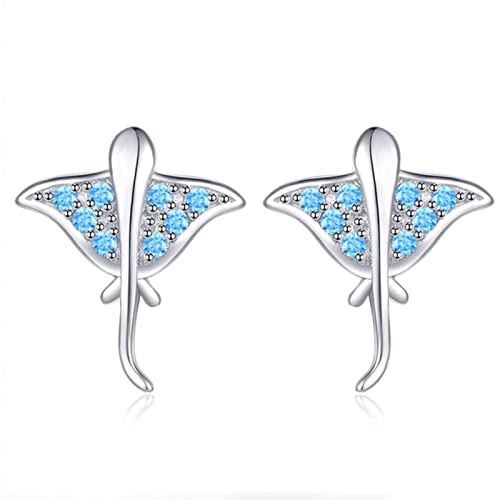 Boucles d'oreilles d'oreilles bleu océan élégantes pour femme