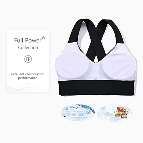 Altiland High Impact Supportive Sports Bras For Women, V Neck Padded Workout Yoga Fitness Running Athletic Tops (Black, Medium) #TOP5