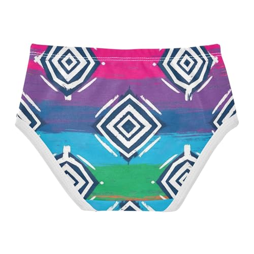 Cotton Girls Underwear Toddler Colorful Geometric Tribal Panties for Girl Colorful Underpants Briefs 2t2