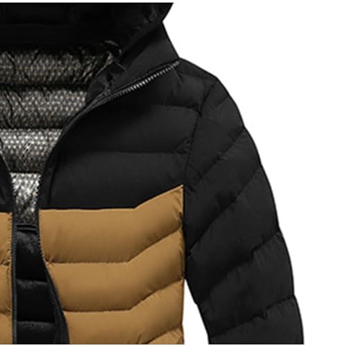 Men's Trendy Quilted Winter Coat Hood Insulated Water-Resistant Outdoor Winter Jacket Full Zip Puffer Coats2
