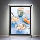Cadre en cristal acrylique ultra fin, seulement 6 mm d'épaisseur, utilise une lumière LED SMD2835 haute luminosité avec rétro-éclairage gravé point LGP, affichage haute luminosité
