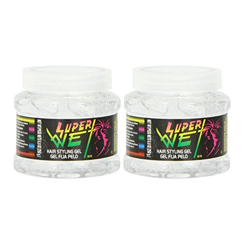 Super Wet Plus Transparent Hair Gel - Transparente Pelo 8.8 Oz (Pack of 2)