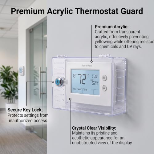 Thermostat Lock Box with Key, Clear Cover, Suitable for Most Thermostats, Large, Premium Acrylic, Long Service Life by Atyhao - Used condition - Image 4