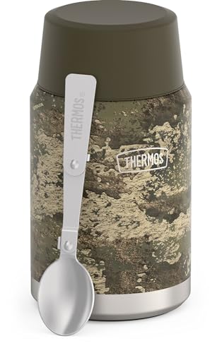 Image of THERMOS, Stainless Steel Food Jar with Spoon, 24 Ounces, True Timber
