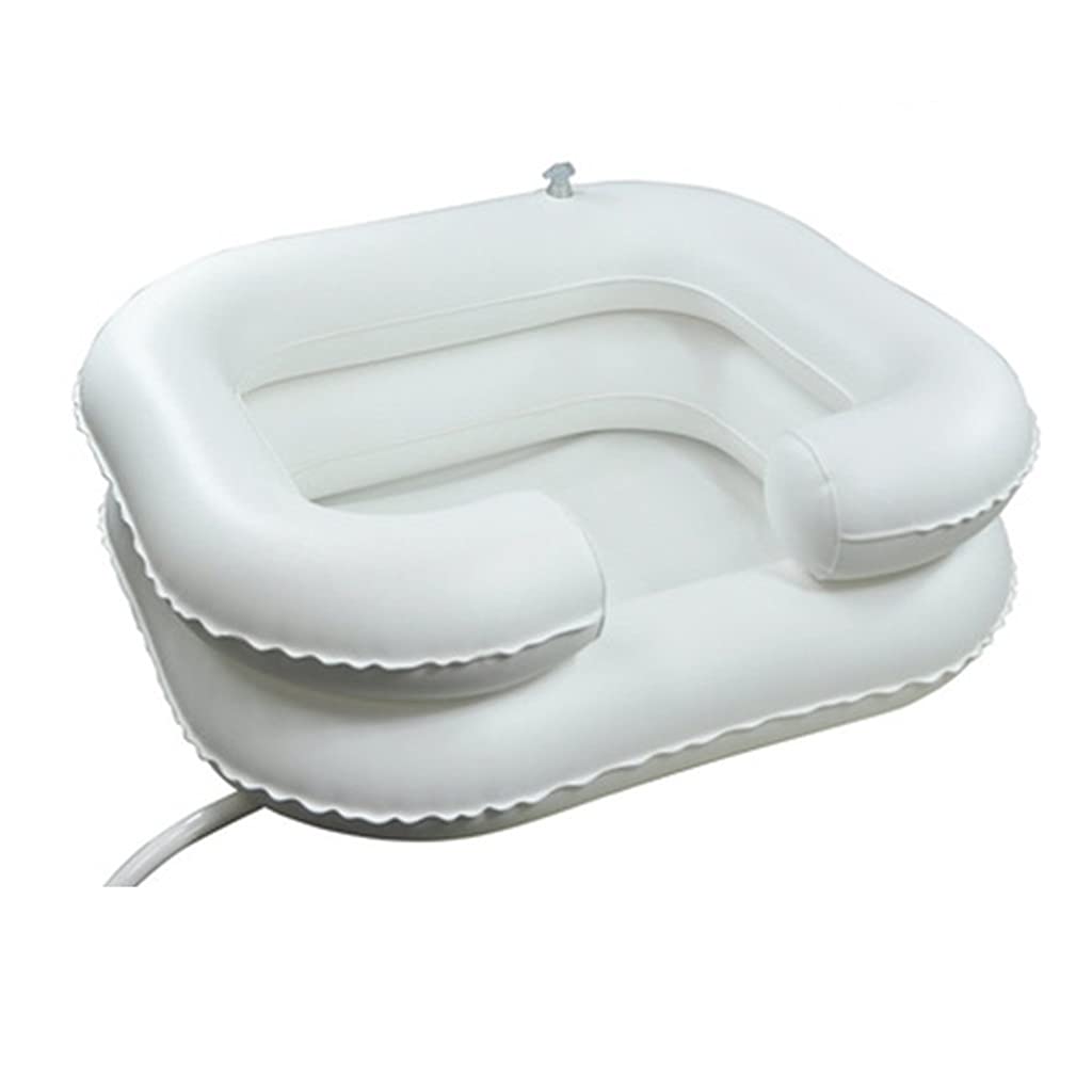 Lavabo de cheveux gonflable blanc au lit pour éviter les douleurs des personnes alitées