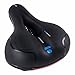 BWBIKE Cojín Ancho Flexible para Asiento de Bicicleta a Prueba de Golpes, sillín de Bicicleta de Ciudad Grande Extra cómodo para MTB