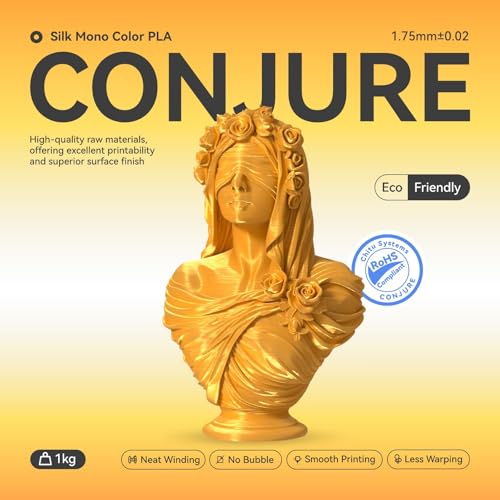 Image of Chitu Systems Conjure Silk Light Gold PLA 3D Printer Filament 1.75mm,Metal-Like Shiny Consumables 1kg (2.2lbs) 1 Spool, Dimensional Accuracy + /- 0.02 mm