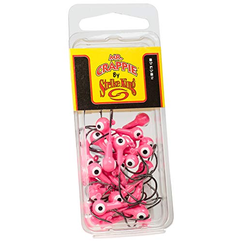 Strike King Mr. Crappie Jig Head Fishing Lure, Crappie Jig Head, Pink